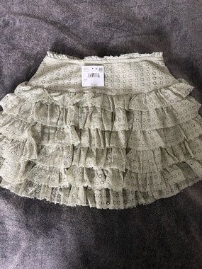 American Eagle NWT sage green lace skirt size xs